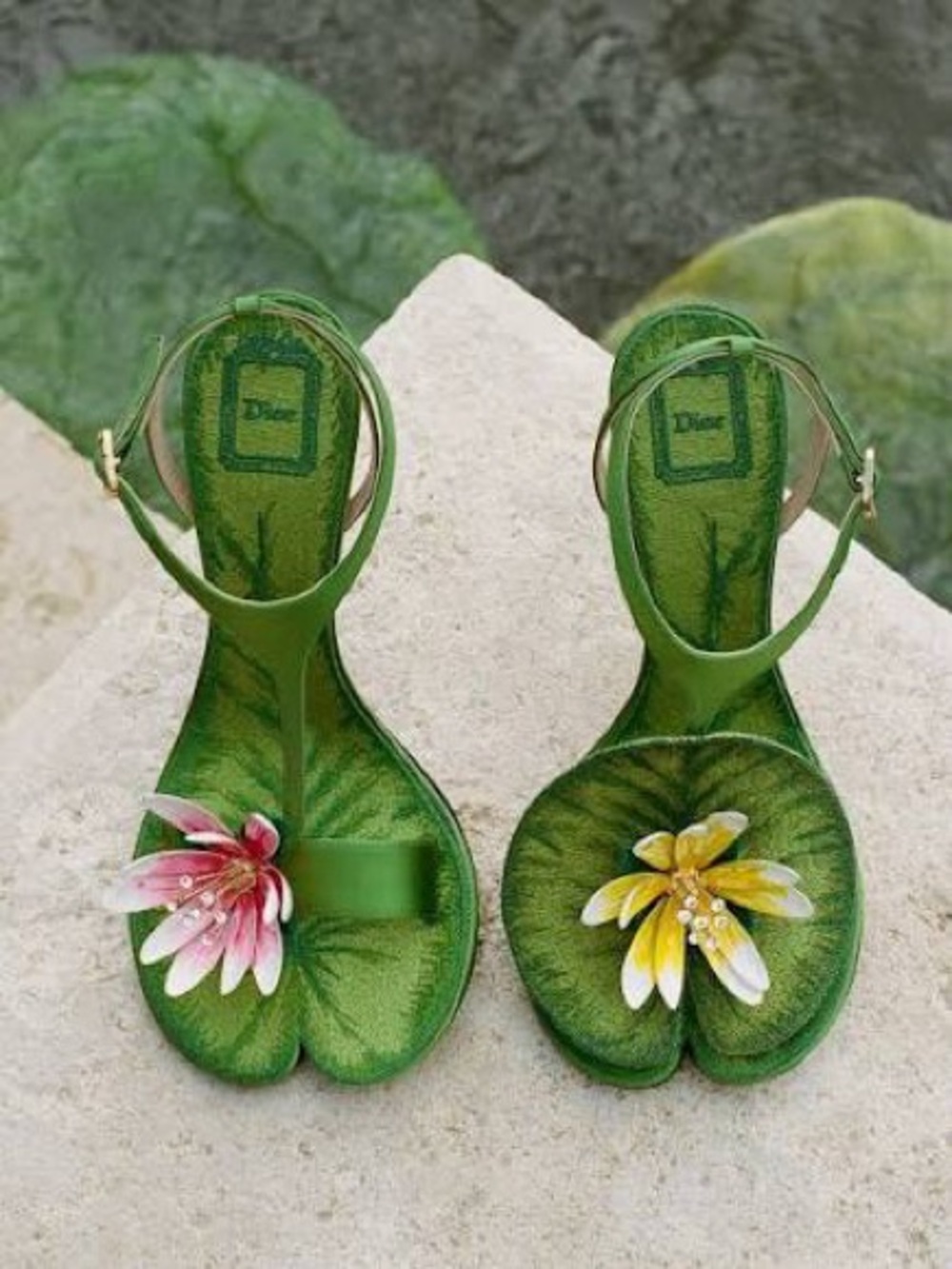 NWB Dior Nympheas Water Lily Sandal Heel sz36.5